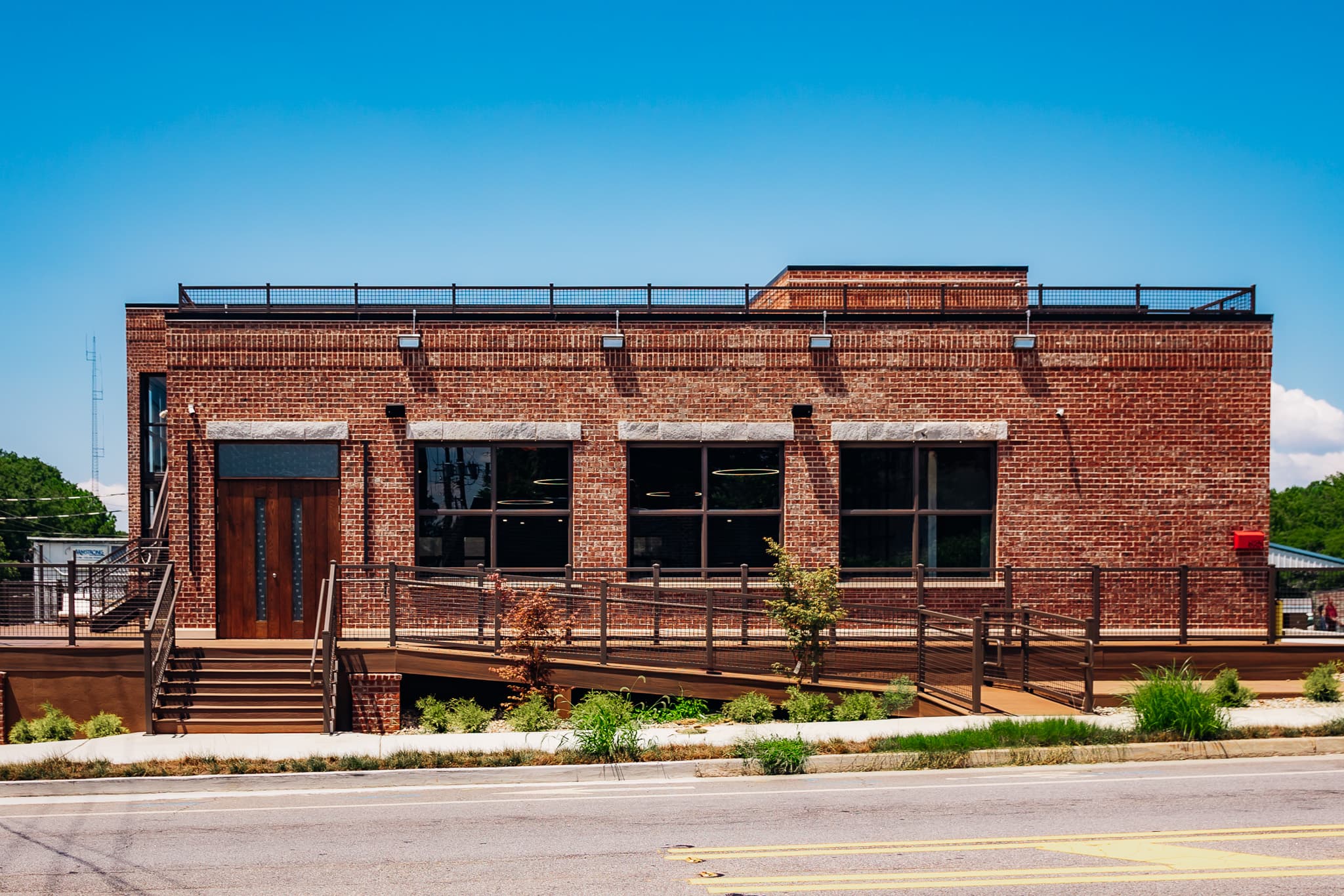Third Rail Distillery building exterior in Lawrenceville, GA