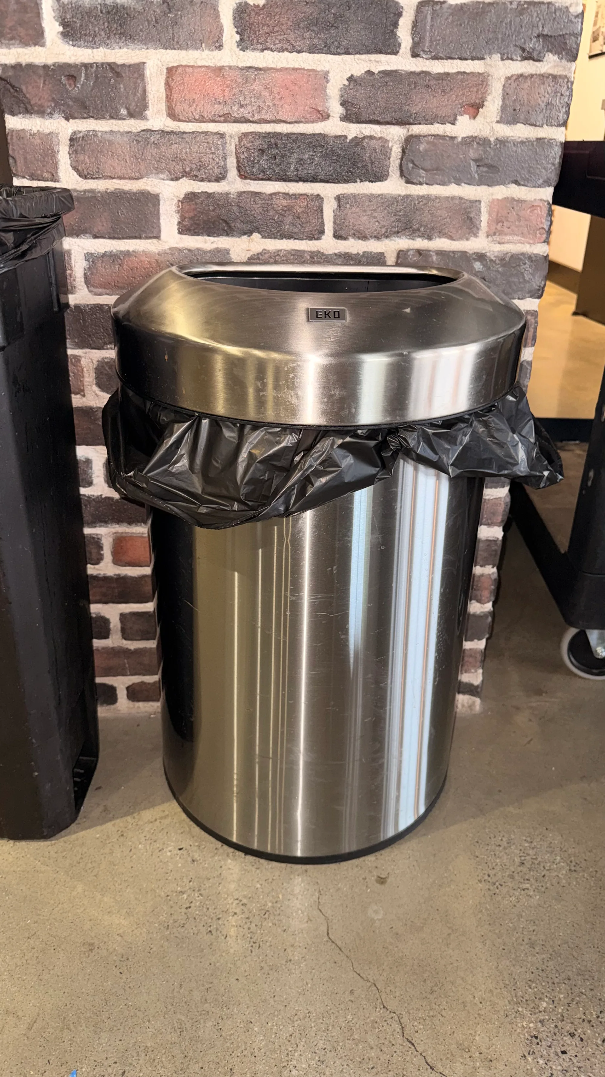 Metal trash cans
