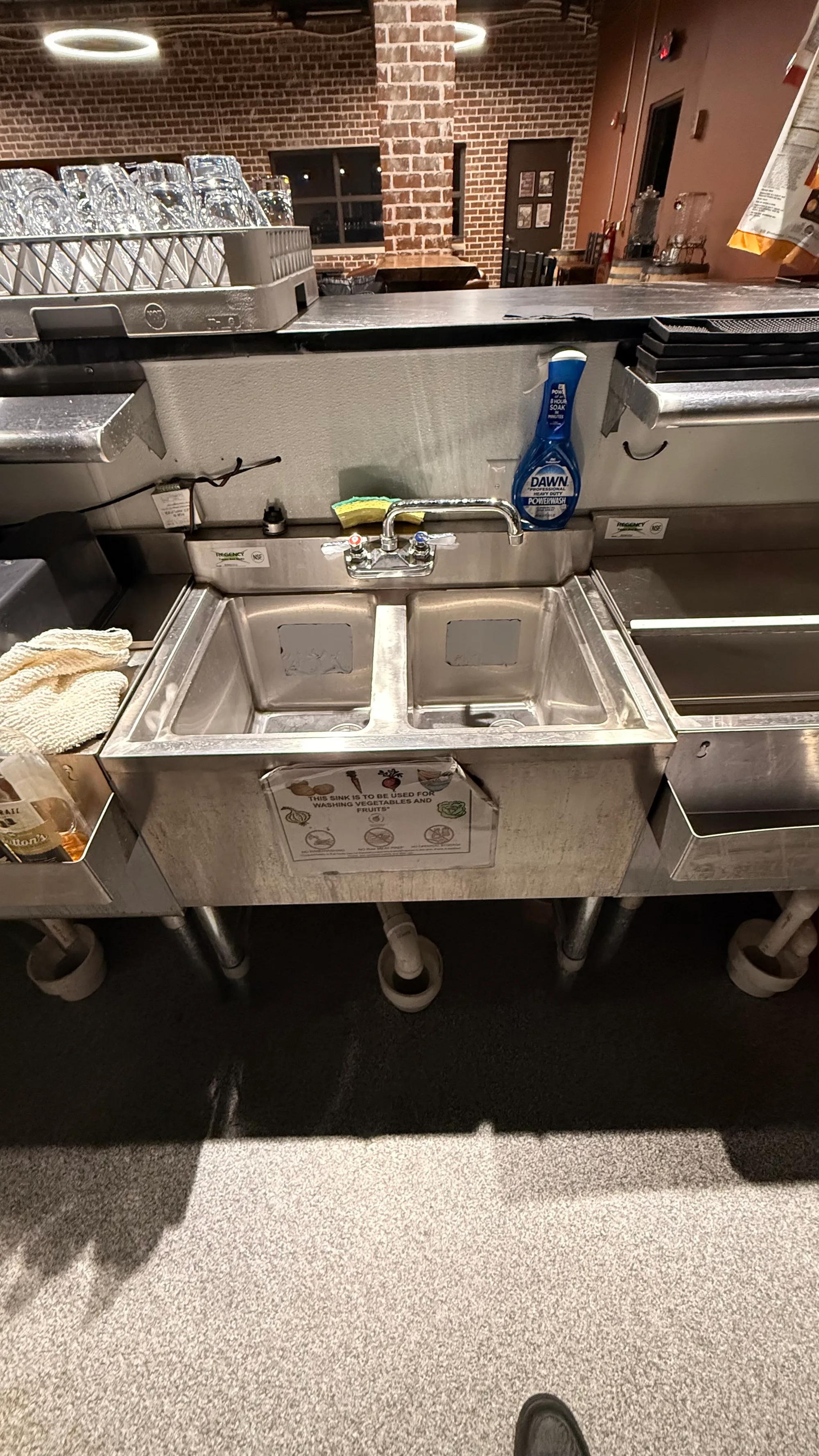 2-compartment sink
