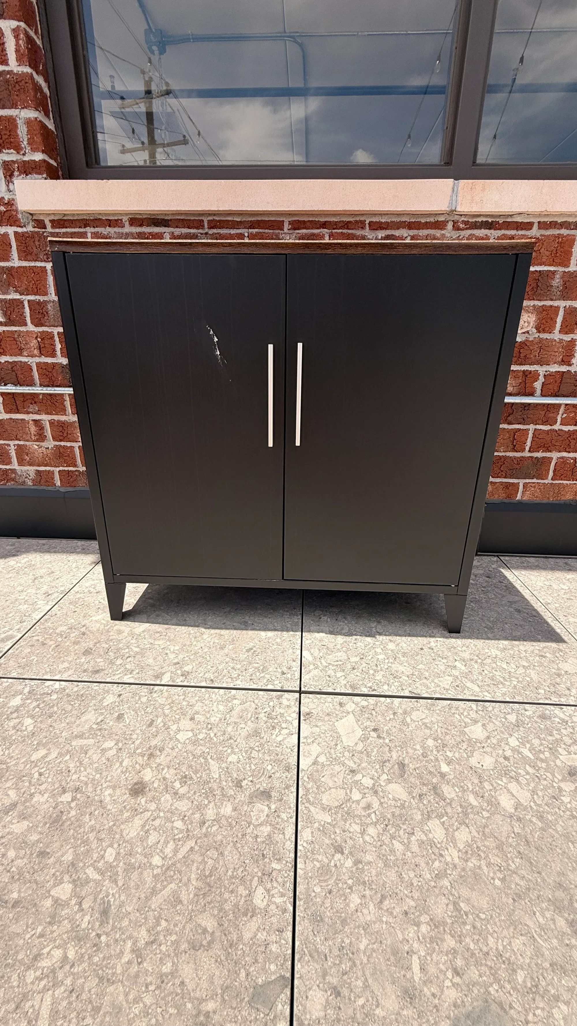 Black outdoor cabinet