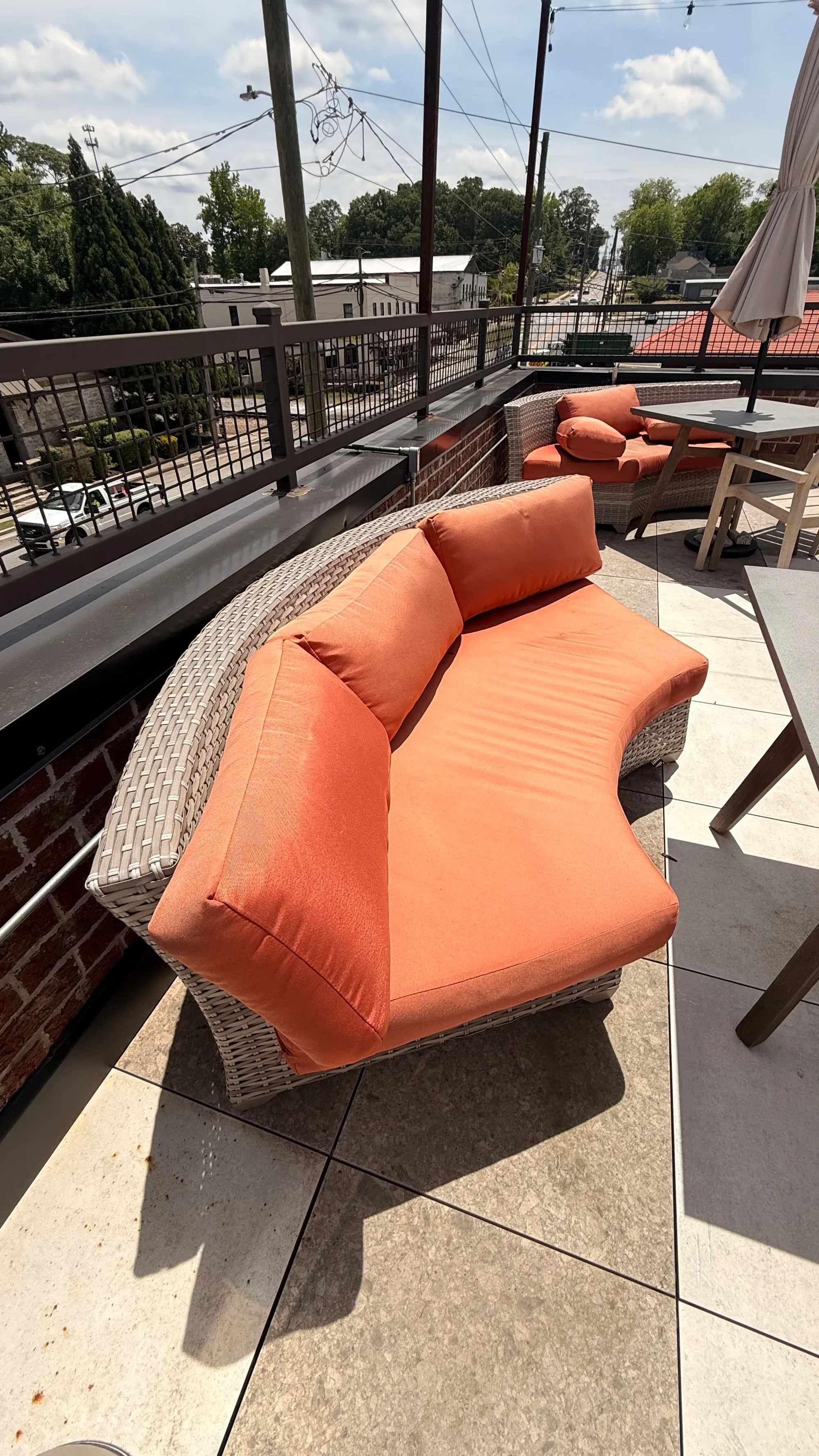 Sofas with cushions (orange/terracotta) thumbnail 2