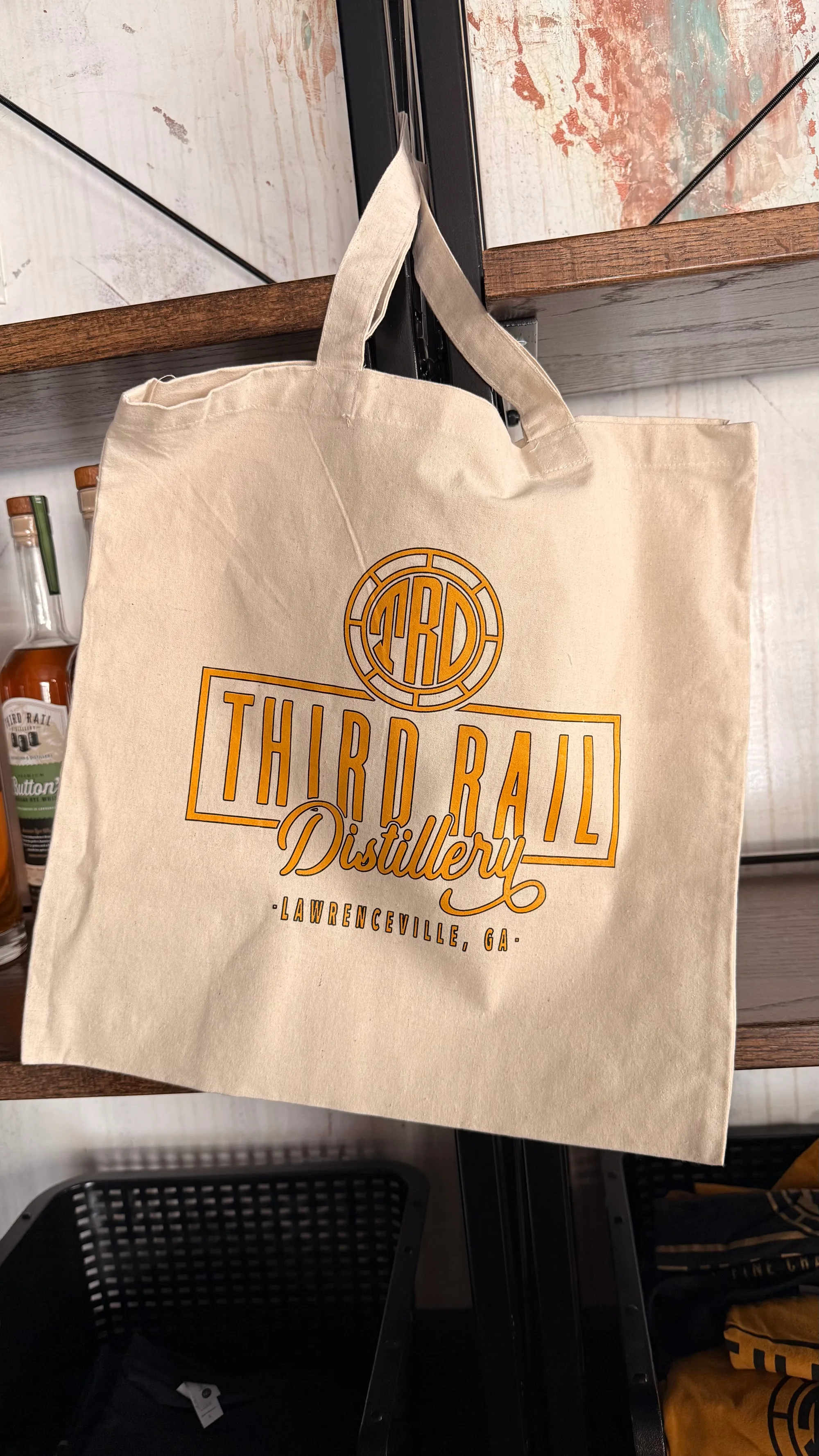 TRD fabric tote bags (cream/gold)